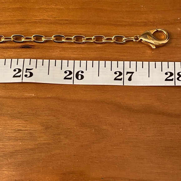 Gemma Redux gold tone necklace with blue “stones” - Picture 6 of 10